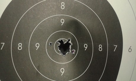 "Flipando", valga la expresión, con la Remington 597 a 50 metros con cañón de 16 pulgadas. No 121