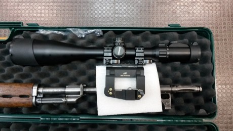 Rifle Zastava M76 calibre 8 x 57. Original.
Rail picatiny para visor.
Cargador.
Maletin de transporte.

PRECIO 00