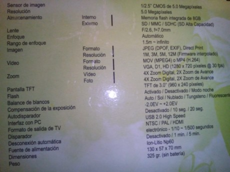 Hola, vendo video-camara en perfecto estado. No ha sido usada.
Tiene 8 Gb disco duro y ranura para tarjeta 12