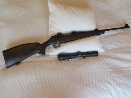 Buenos días compañeros
Vendo mi Browning Eurobolt 30-06, con monturas Apel 30mm, y visor Leupold European 00