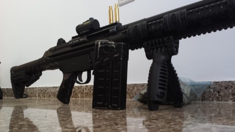 Vendo CETME C con los siguientes extras.
- Culata M4 de CAA
- Guardamanos UTG TRIRAIL
- Montura SB de 12