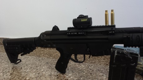 Vendo CETME C con los siguientes extras.
- Culata M4 de CAA
- Guardamanos UTG TRIRAIL
- Montura SB de 11