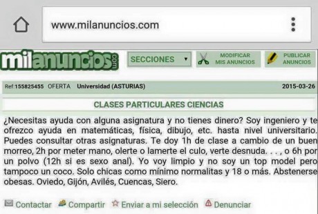 Uno pide por un Pietta niquelado con sus certificados, 2000 euros, jajaja.

Y el otro anuncio, no comete 90