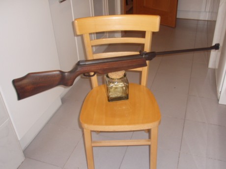 Buenas.....

Una pieza clásica. Gamo 300 de  calibre 4,5. De cuando una carabina era para siempre. Sólida 01