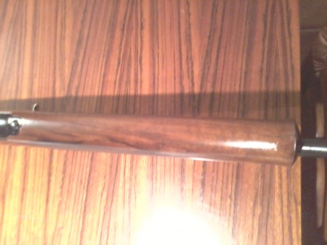 Rifle de alta gama, culata y guardamanos en madera grado 4, alza y punto de mira de alto contraste, cerrojo 20