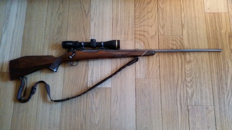 Cerrojo Mark V. Sin puntos de mira, medias monturas Leupold QR, culata apomazada, gatillo Timney y aguja 01