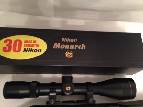 Vendo Visor Nikon Monarch E 2. 5-10x50SF M Reticle #4, Tubo de 30 mm, con garantía sellada para 30 años, 02