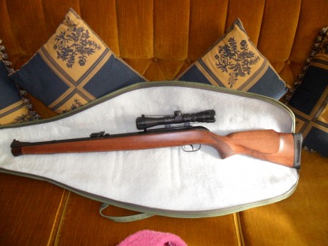 Hola, vendo esta carabina GAMO Stutzen cal 4.5, como nueva, con la funda que aparece en la fotografía, 01