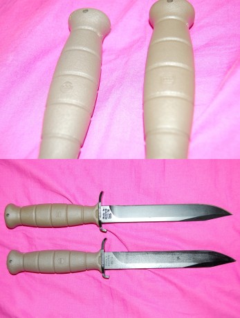 Hola, buenas. He comprado un nuevo cuchillo Glock y veo que los marcajes con el logo de la marca son distintos 90