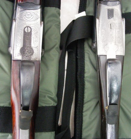 Se vende por no usar dos escopetas paralelas:
   - "Ugartuburu" modelo 108, calibre 12/70, expulsora, 10