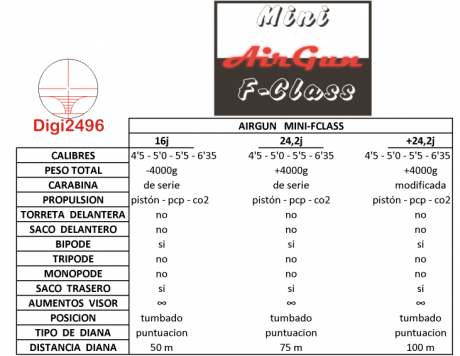 Hemos empezado con F-CLASS con los calibres gordos a 300 metros.
Ahora tenemos MINI F-Class con carabinas 100