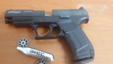 Hola de nuevo.

Vendida la CP99, quedan las otras dos.

Pongo a la venta este dúo de pistolas de 4,5. 40