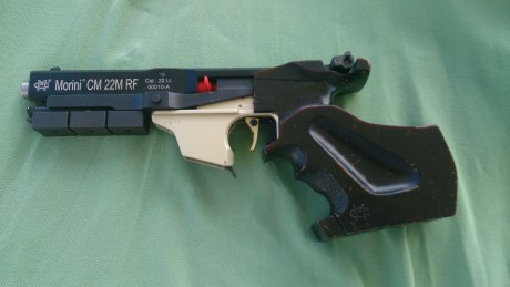 Vendo Morini, calibre 22 modelo rapid fire, para modalidad estándar o tiro rápido, por abandonar el tiro. 01