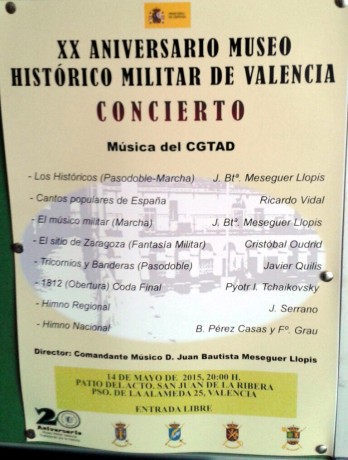 Hola a todos.
Esta semana que viene se celebrará en Valencia, en el museo militar, los actos conmemorativos 11