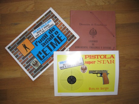 Lote de manuales armas y material antiguo. Laminas origniales unas 80 juego completo editado en el año 00