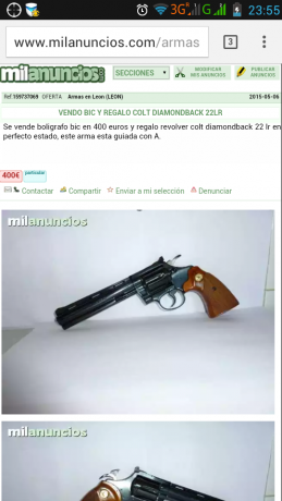 Uno pide por un Pietta niquelado con sus certificados, 2000 euros, jajaja.

Y el otro anuncio, no comete 80
