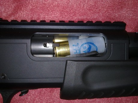   Hola Chic@s!

Vendo mi Hatsan MP táctica de corredera, calibre 12/76 (12 Magnum - capacidad 7+1) con 10