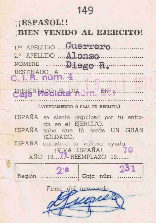 Por lo menos te reclutaban con dignidad. :apla:

También recuerdo una coletilla que le ponían en el informe 00