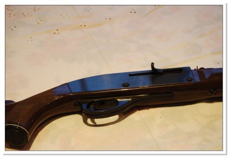 Carabina marca Remington del calibre 22, semiautomática, de baquelita con carga trasera de 16 cartuchos. 01