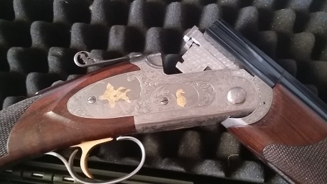 Escopeta superpuesta bettinsoli tarcisio de luxe sporting cal. 12. 5 polichokes, Maderas muy bonitas veteadas, 01