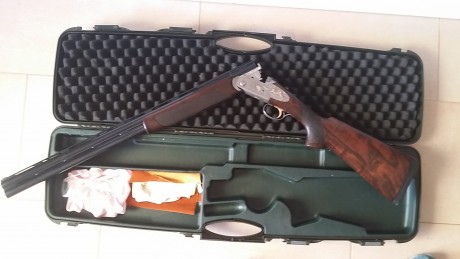 Escopeta superpuesta bettinsoli tarcisio de luxe sporting cal. 12. 5 polichokes, Maderas muy bonitas veteadas, 20