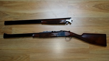 Se vende rifle Express Superpuesto Browing de calibre 9,3x74, creo que es el modelo b-25  con un cañón 00