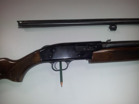 Se vende escopeta corredera mossberg 500 con cañon estriado de bala y cañon de caza con polichoques.
Esta 02