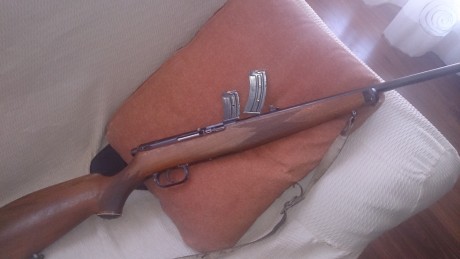 estupenda carabina alemana de la marca krico.
calibre 22 lr
agrupación perfecta.
con 3 cargadores ( 2 01