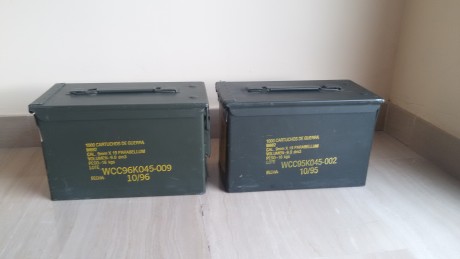 Caja metálica de munición, ideal para guardar tu munición o cualquier cosa, totalmente estanca sus medidas 00