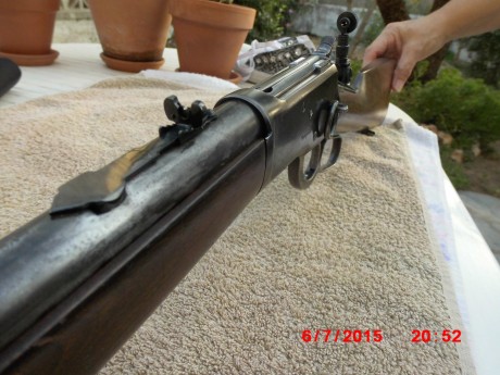 Hola a todos, vendo un rifle tipo Winchester de 1892, fabricado en España en el 1925 con la marca Tigre.
Es 01
