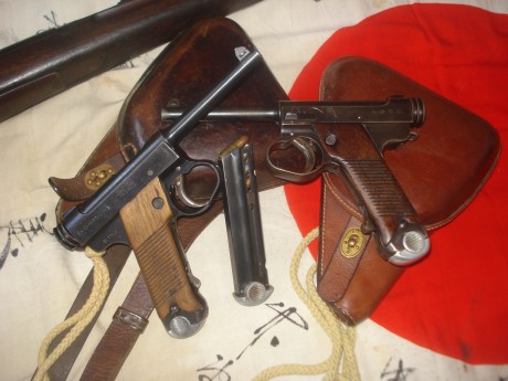 hola cambiaria esta magnifica pistola japonesa nambu 94 fabricada en mayo de 1944,inutilizada, solo taponada 60
