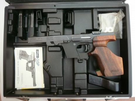 VENDIDA.Pistola Walther GSP cal.32 WC. Su estado es muy bueno, tiene su maletín original, caza vainas 00
