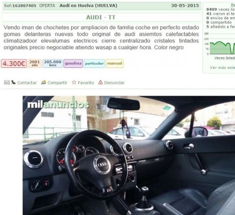 Uno pide por un Pietta niquelado con sus certificados, 2000 euros, jajaja.

Y el otro anuncio, no comete 70