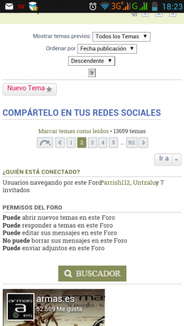 Debido a que tengo los dedos gordos, desde el movil me cuesta pasar de pagina sin darle al boton de "marcar 00