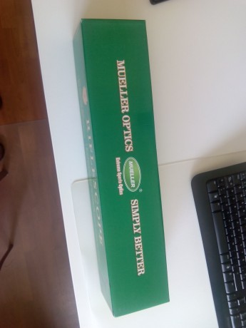 :zebFat: Buenos días.

Vendo este visor Mueller sin estrenar. Diámetro 30mm. No ha sido montado ni una 02
