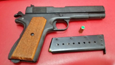 Hola.

Pongo a la venta pistola detonadora (fogueo) Bruni Automatic 9 mm. pak. tipo colt government 1911.

La 12