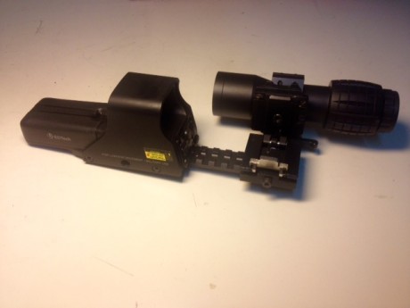 Vendo visor holografico EOTech 512 en perfecto estado acompañado de un magnificador de 5X y dos monturas 11