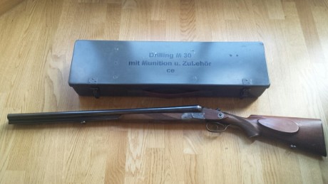 Hola a todos. Vendo una combinada M30 de la Luftwaffe en su caja original (aunque restaurada) Todos los 02