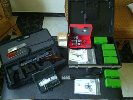 VENDIDA  pistola Walther GSP Expert con los dos calibres, su estado es impecable, con el convertidor del 21