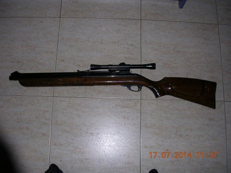 Esta es una de las carabinas que tengo de aire, es una SETRA a la que he montado un visor Weaber, funciona 01