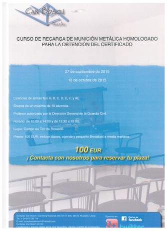 Hola compañeros:
Por medio de este hilo vamos a intentar estar informados de los cursos de recarga que 10
