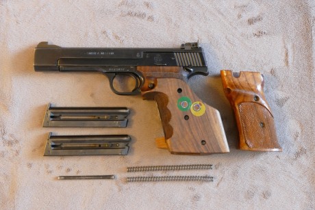 - Vendo S&W Mod. 41 Cal. 22 lr, en perfecto estado de funcionamiento.
- La causa de la venta es por 10