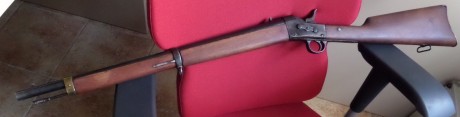 Carabina Española marca S.E.A.M. sistema Rolling Block, Cal. 44-40.
En buen estado,
Se encuentra en Toledo, 02