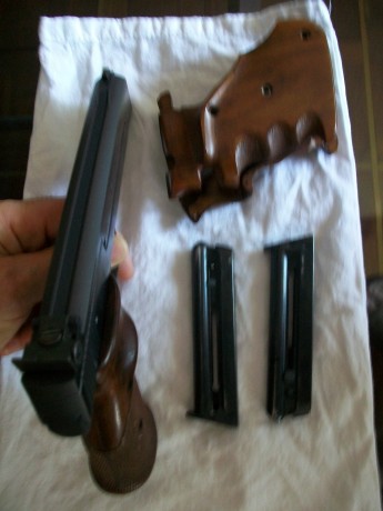 En Madrid vendo pistola S&W mod 41, calibre 22 LR, con dos cargadores, con cacha original y otra anatómica. 02