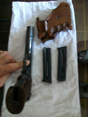 En Madrid vendo pistola S&W mod 41, calibre 22 LR, con dos cargadores, con cacha original y otra anatómica. 00