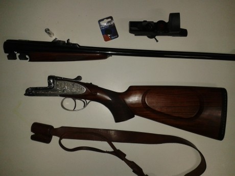 Vendo rifle Express EGO paralelo del 9, 3X74R en muy buen estado de pletinas largas, gatillo articulado, 11
