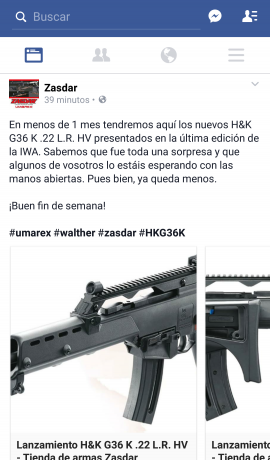 Existe alguna réplica de H&K G36 en .22lr? o hay que hacer como el forero que le puso los plásticos 110