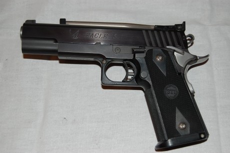 Vendo pistola STI EAGLE 5.1 calibre 40 SW y Cañon de 9 m/m.
Muy poco usada, el caño de 40SW habra tirado 00