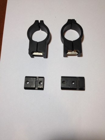 Vendo los siguientes accesorios que proceden de un remington 700 police LTR :

Monturas leupold de acero 10