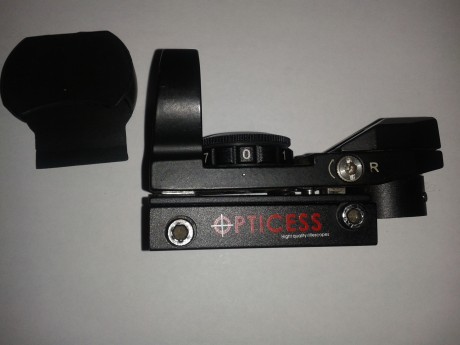 Vendo Visor Holografico opticess con 4 reticulas y 7 posiciones de luz. precio 60€ 01